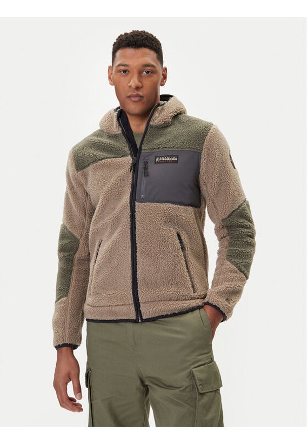 Napapijri Polar Yupik NP0A4GNS Zielony Regular Fit. Kolor: zielony. Materiał: syntetyk