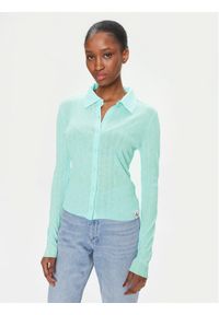Calvin Klein Jeans Bluzka J20J223095 Niebieski Slim Fit. Kolor: niebieski. Materiał: syntetyk