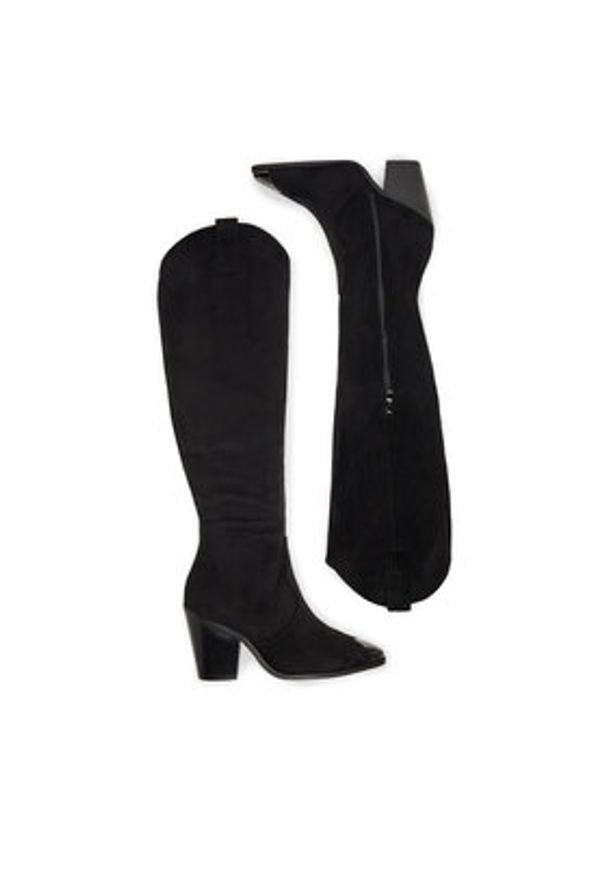 DeeZee Kowbojki 9353-1A Czarny. Kolor: czarny. Materiał: materiał