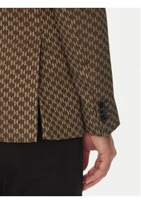 Karl Lagerfeld - KARL LAGERFELD Marynarka 155106 552115 Brązowy Slim Fit. Typ kołnierza: dekolt w karo. Kolor: brązowy #3