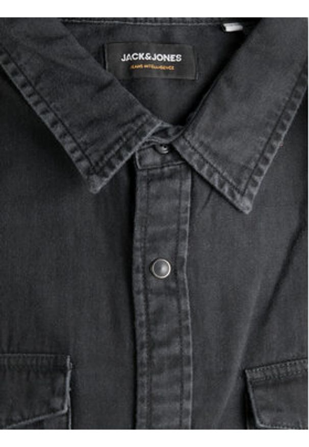 Jack & Jones - Jack&Jones Koszula Sheridan 12138115 Czarny Slim Fit. Kolor: czarny. Materiał: bawełna