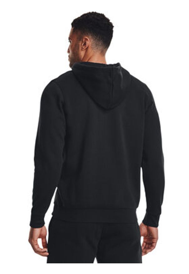Under Armour Bluza UA Essential Fleece FZ Hood 1373881 Czarny Regular Fit. Kolor: czarny. Materiał: bawełna