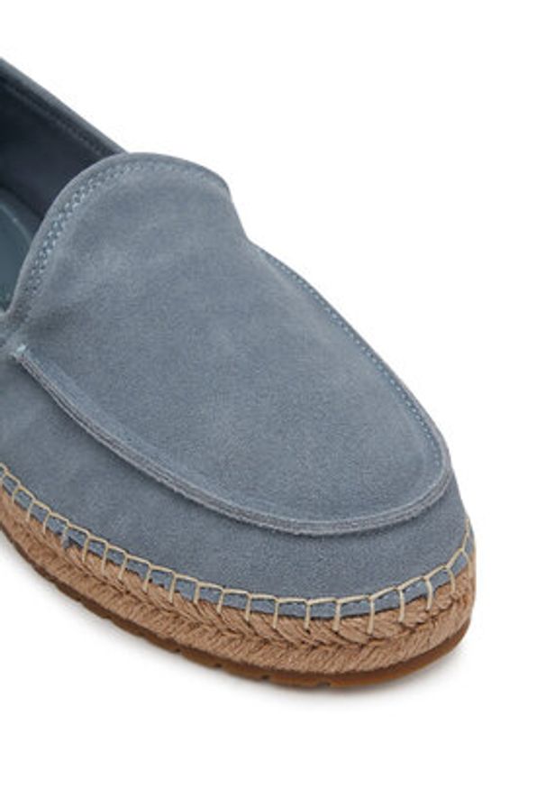 TOMMY HILFIGER - Tommy Hilfiger Espadryle Hilfiger Flex Espa Suede Loafer FM0FM05392 Szary. Kolor: szary. Materiał: zamsz, skóra