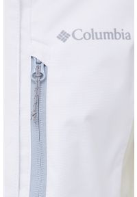 columbia - Columbia kurtka outdoorowa Hikebound kolor biały przejściowa. Kolor: biały. Materiał: materiał