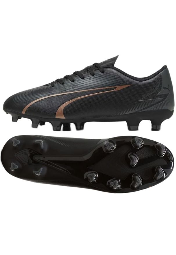 Buty Puma Ultra Play FG/AG M 107763 02 czarne. Kolor: czarny. Materiał: materiał, syntetyk. Szerokość cholewki: normalna. Sport: piłka nożna