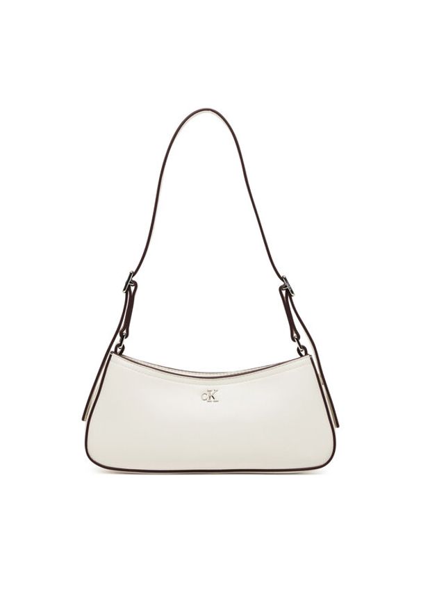Calvin Klein Torebka Ck Small Shoulder Bag LV04F3170G Biały. Kolor: biały. Materiał: skórzane