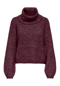 only - ONLY Golf Gila 15358571 Fioletowy Regular Fit. Typ kołnierza: golf. Kolor: fioletowy. Materiał: syntetyk #1