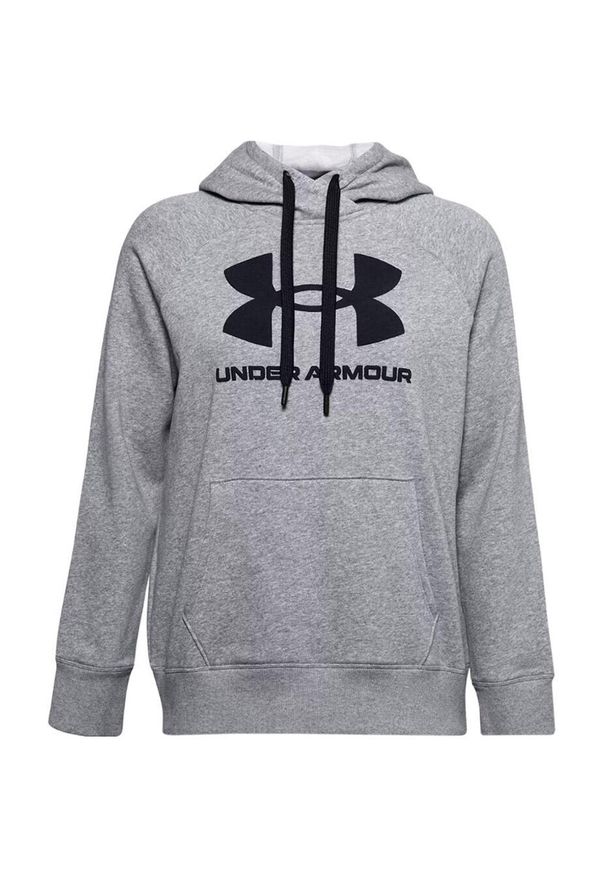 Bluza damska Under Armour Rival Fleece Logo Hoodie. Typ kołnierza: kaptur. Kolor: szary. Materiał: bawełna