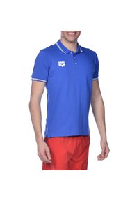 Koszulka polo Arena Team Line. Okazja: na co dzień. Typ kołnierza: polo. Kolor: niebieski. Materiał: bawełna. Styl: elegancki, casual