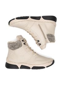 Rieker Trzewiki 45955-60 Beżowy. Kolor: beżowy. Materiał: materiał #7