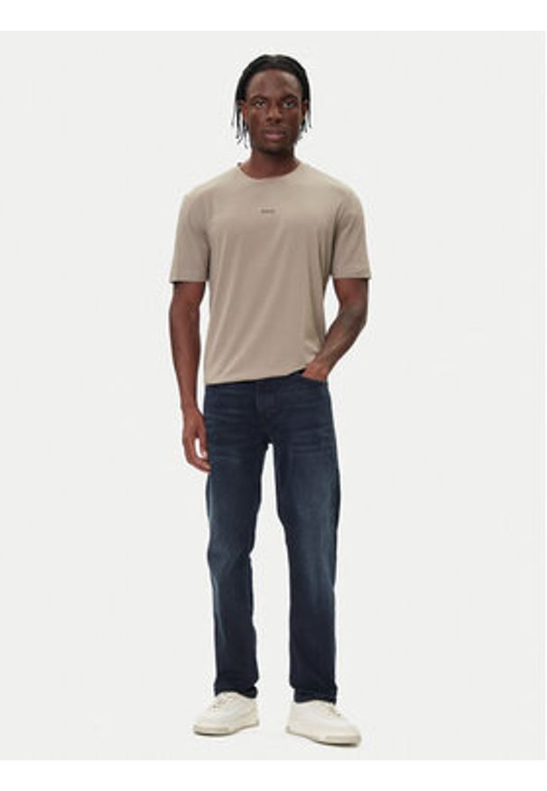 BOSS T-Shirt Tchup 50473278 Beżowy Relaxed Fit. Kolor: beżowy. Materiał: bawełna