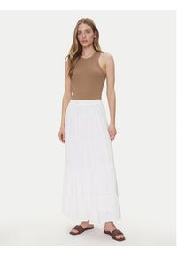 only - ONLY Spódnica maxi Chaira 15346834 Biały Regular Fit. Kolor: biały. Materiał: wiskoza #4