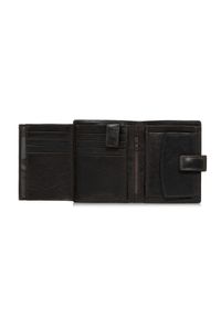 Ochnik - Brązowy lakierowany skórzany portfel męski. Kolor: brązowy. Materiał: skóra #2