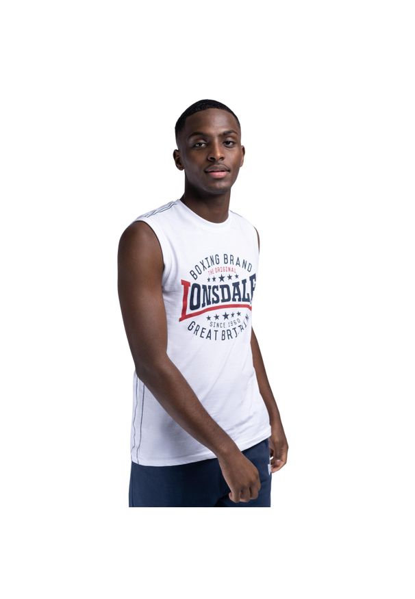 Tank top Lonsdale St.Agnes. Kolor: biały. Długość rękawa: bez rękawów
