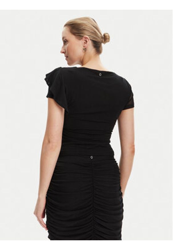 Guess Bluzka W5YP08 KCZC2 Czarny Regular Fit. Kolor: czarny. Materiał: syntetyk