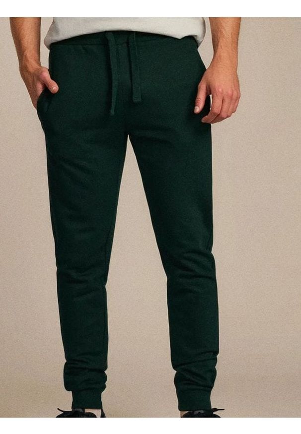 Sinsay - Spodnie jogger - zielony. Kolor: zielony