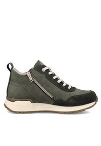 Rieker Sneakersy W0661-54 Khaki. Kolor: brązowy. Materiał: zamsz, skóra #8