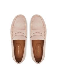 TOMMY HILFIGER - Tommy Hilfiger Mokasyny Flag Soft Suede Driver Loafer FW0FW08558 Różowy. Kolor: różowy. Materiał: skóra, zamsz #6