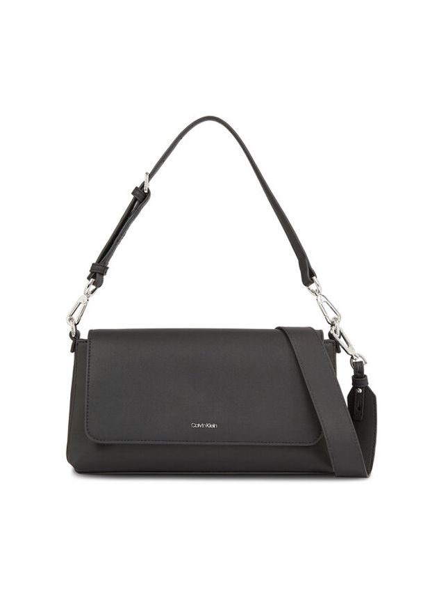 Calvin Klein Torebka Ck Must Shoulder Bag K60K611928 Czarny. Kolor: czarny. Materiał: skórzane