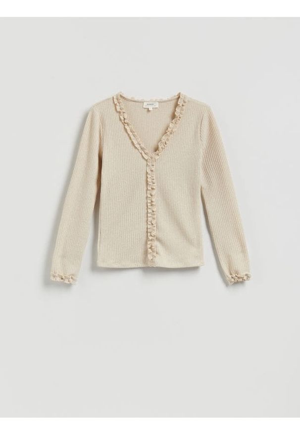 Reserved - Bluzka z wiskozą - złamana biel. Materiał: wiskoza