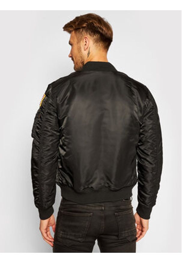 Alpha Industries Kurtka bomber Nasa 166107 Czarny Regular Fit. Kolor: czarny. Materiał: syntetyk