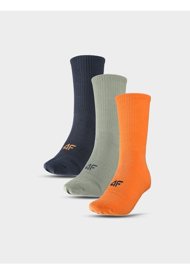 4f - 4F Skarpetki casual za kostkę (3-pack) uniseks - multikolor 35-38. Kolor: wielokolorowy. Materiał: włókno, materiał, poliamid, bawełna