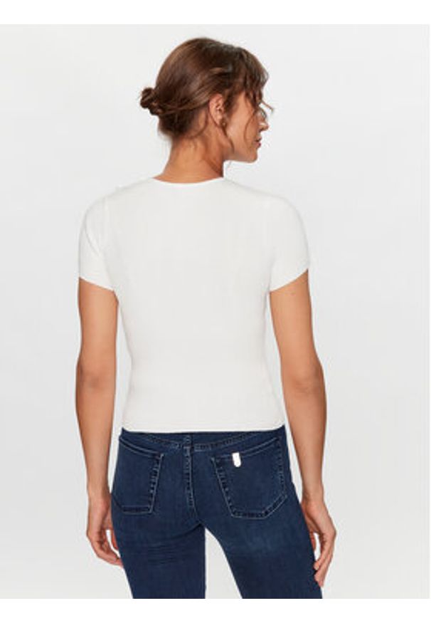 Liu Jo T-Shirt CF3204 MS99E Biały Slim Fit. Kolor: biały. Materiał: wiskoza, syntetyk