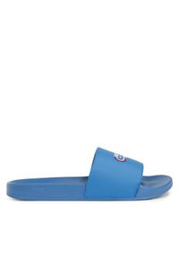 TOMMY HILFIGER - Tommy Hilfiger Klapki Rwb Hilfiger Oly Pool Slide FM0FM05019 Niebieski. Kolor: niebieski. Materiał: skóra #1