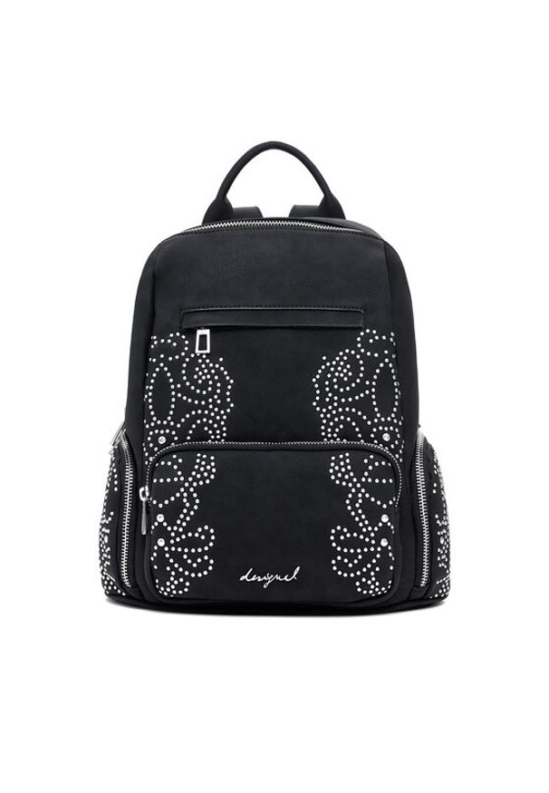 Desigual Plecak Poker Face Chester M 25WAKP35 Czarny. Kolor: czarny. Materiał: skóra