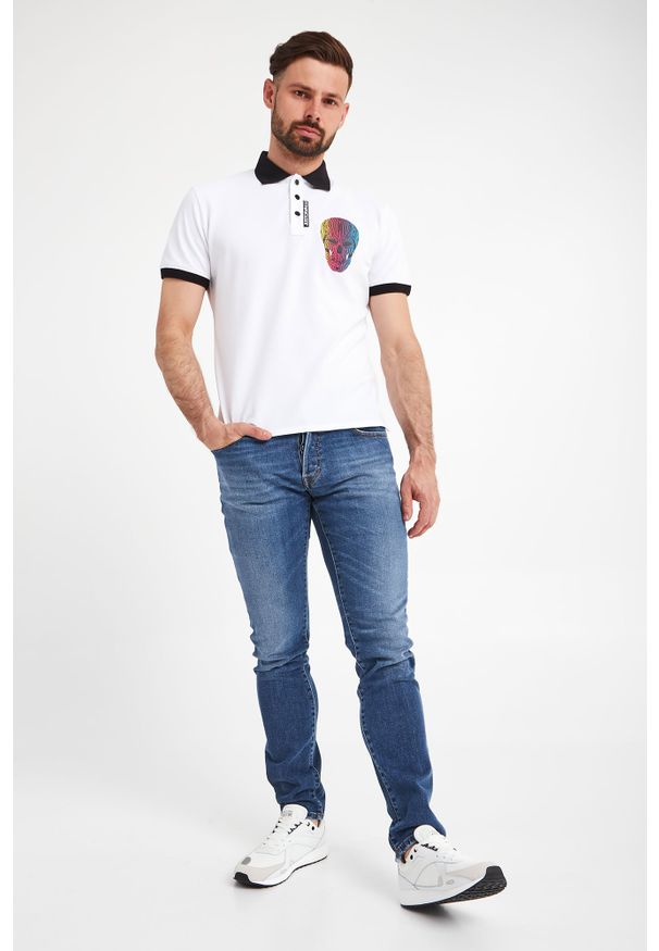 Versace Jeans Couture - SNEAKERSY VERSACE JEANS COUTURE. Nosek buta: okrągły. Zapięcie: sznurówki. Materiał: materiał. Wzór: aplikacja