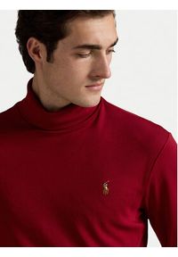 Polo Ralph Lauren Golf 710760126013 Bordowy Regular Fit. Typ kołnierza: golf, polo. Kolor: czerwony. Materiał: bawełna #5