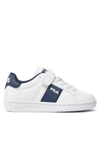 Fila Sneakersy Crosscourt Line Velcro Kids FFK0184 Biały. Kolor: biały. Materiał: skóra