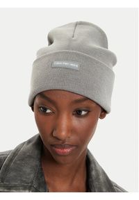 Calvin Klein Czapka Inst Patch Beanie K60K612322 Szary. Kolor: szary. Materiał: bawełna, materiał #3