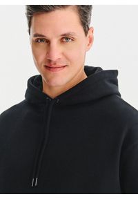 Pako Lorente - PAKO LORENTE - Czarna bluza dresowa z kapturem. Typ kołnierza: kaptur. Kolor: szary, czarny. Materiał: dresówka. Wzór: gładki #8