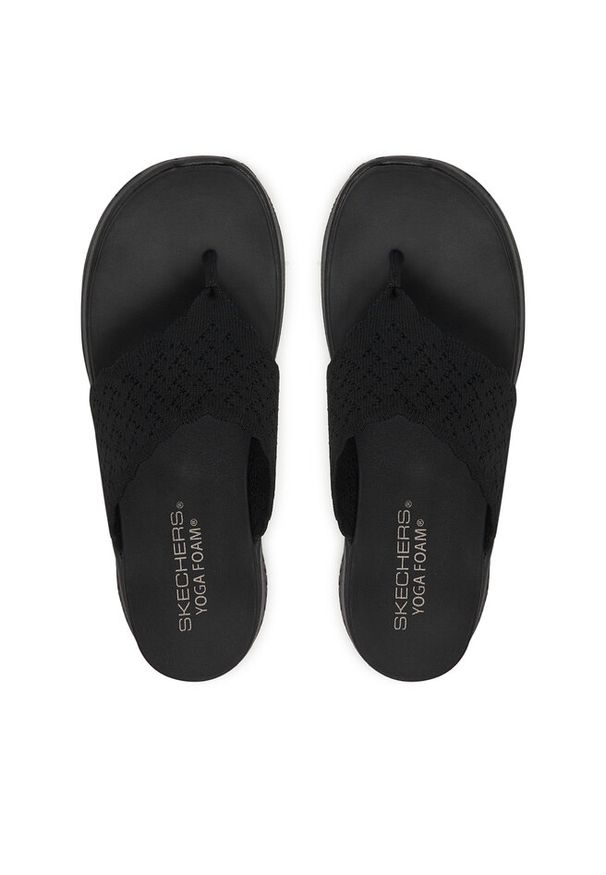 skechers - Japonki Skechers. Kolor: czarny