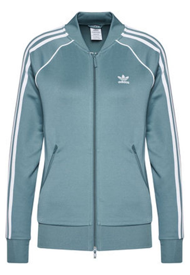 Adidas - adidas Bluza Primeblue Sst Track GN2944 Zielony Regular Fit. Kolor: zielony. Materiał: bawełna