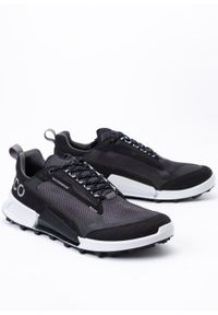 ecco - Buty outdoorowe męskie ECCO BIOM 2.1 X MTN M LOW WP. Kolor: czarny. Materiał: nubuk, skóra, materiał. Szerokość cholewki: normalna. Wzór: nadruk