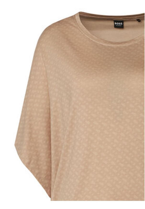BOSS Koszulka piżamowa 50561029 Beżowy Oversize. Kolor: beżowy. Materiał: lyocell