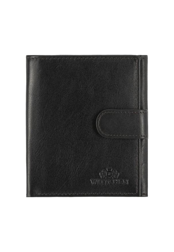 Wittchen - Skórzany portfel damski czarny. Kolor: czarny. Materiał: skóra