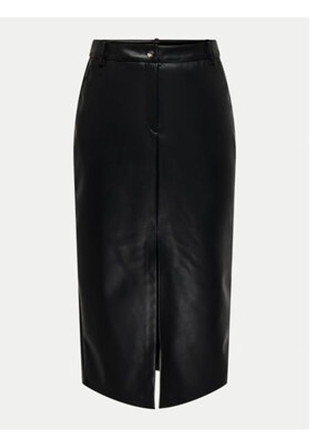 only - ONLY Spódnica z imitacji skóry Heidi 15322539 Czarny Regular Fit. Kolor: czarny. Materiał: skóra