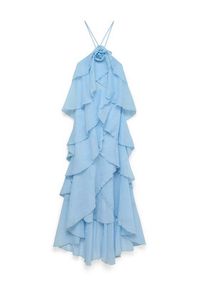 Vero Moda Sukienka letnia Delillah 10338846 Niebieski jasny Regular Fit. Kolor: niebieski. Materiał: syntetyk. Sezon: lato #5