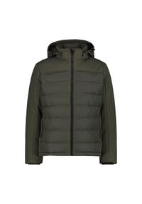 Kurtka z kapturem CMP. Typ kołnierza: kaptur. Kolor: zielony. Materiał: puch. Sezon: zima. Sport: narciarstwo #1