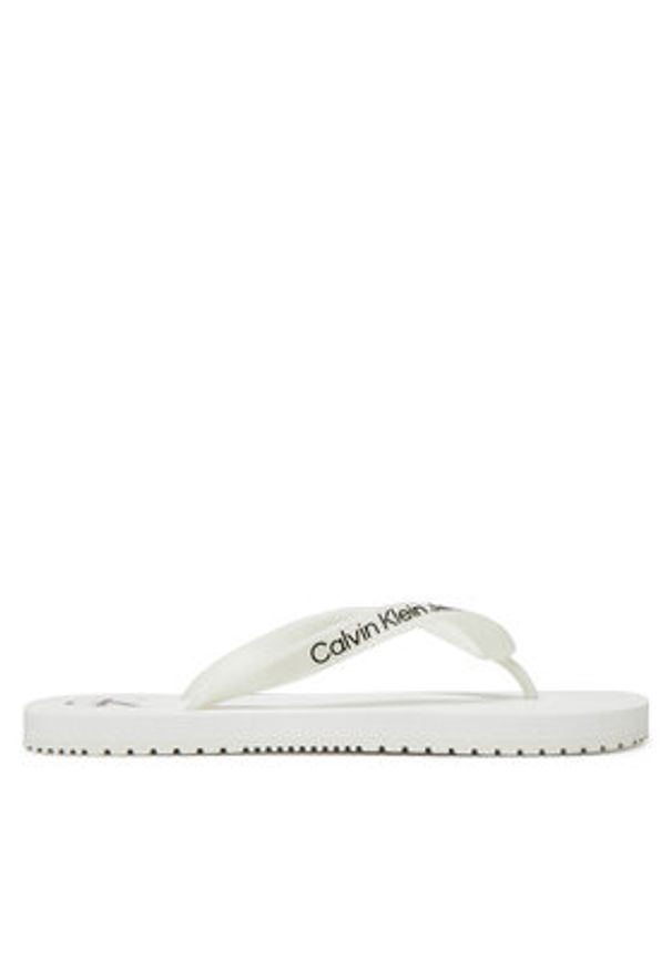Calvin Klein Jeans Japonki Beach Sandal Transparent Tpu YW0YW01829 Biały. Kolor: biały