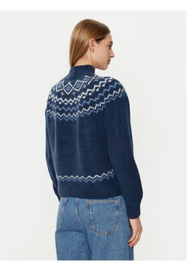 Guess Sweter W4PR0Z Z3LQ0 Granatowy Regular Fit. Kolor: niebieski. Materiał: syntetyk