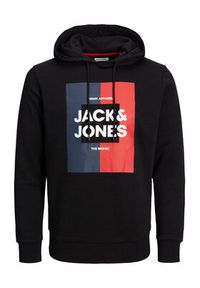 Jack & Jones - Jack&Jones Bluza Oscar 12235248 Czarny Regular Fit. Kolor: czarny. Materiał: bawełna, syntetyk