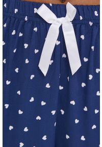 Answear Lab piżama damska. Kolor: niebieski. Materiał: tkanina. Długość: krótkie #5