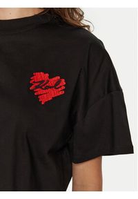 Karl Lagerfeld - KARL LAGERFELD T-Shirt A1W17074 Czarny Regular Fit. Typ kołnierza: dekolt w karo. Kolor: czarny. Materiał: bawełna #5