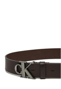 Calvin Klein Jeans Pasek Męski Round Mono Plaque Lthr Belt 40Mm K50K512067 Brązowy. Kolor: brązowy. Materiał: skóra