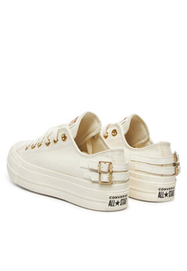 Converse Trampki Chuck Taylor All Star Lift Platform Buckle A11866C Biały. Kolor: biały. Materiał: materiał. Obcas: na platformie