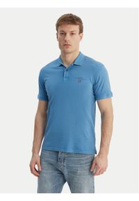 Napapijri Polo Elbas NP0A4GB4 Niebieski Regular Fit. Typ kołnierza: polo. Kolor: niebieski. Materiał: bawełna #1